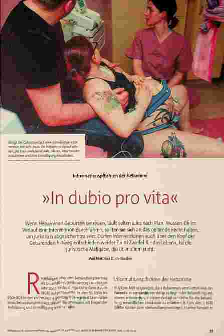 Vorschauseite 1: "In dubio pro vita"