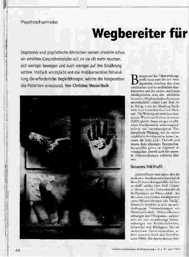 Vorschauseite 1: Wegbereiter für Begleittherapie