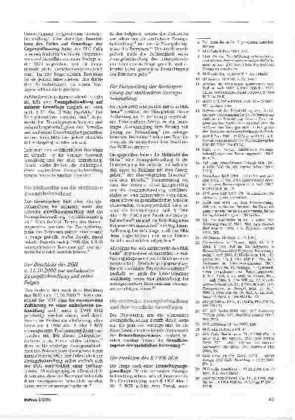 Vorschauseite 2: Unterbringung und Zwangsbehandlung