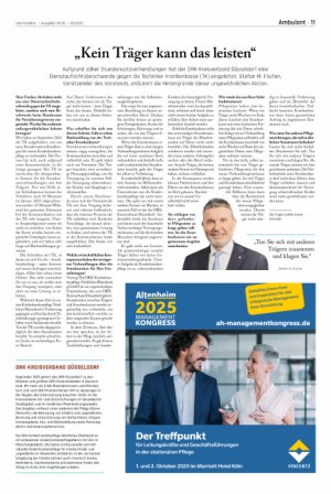 Vorschauseite 1: „Kein Träger kann das leisten“