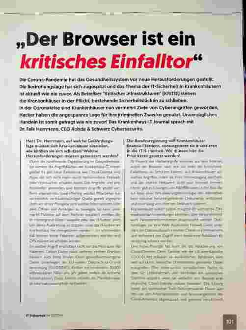 Vorschauseite 1: Der Browser ist ein kritisches Einfallstor.