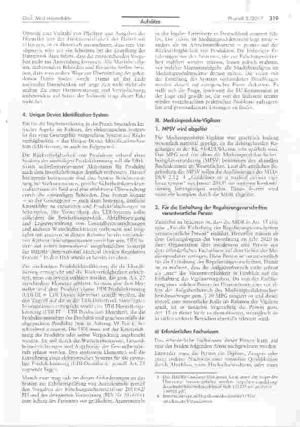 Vorschauseite 3: Revision des europäischen Rechtsrahmens für Medizinprodukte Neue Vorgaben zu Vigilanz und Morktbeobochtuna und die Eudomed-Dotenbonk als zentrales Regulierungselement