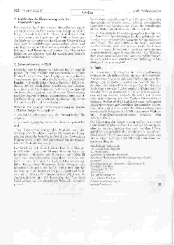 Vorschauseite 6: Revision des europäischen Rechtsrahmens für Medizinprodukte Neue Vorgaben zu Vigilanz und Morktbeobochtuna und die Eudomed-Dotenbonk als zentrales Regulierungselement