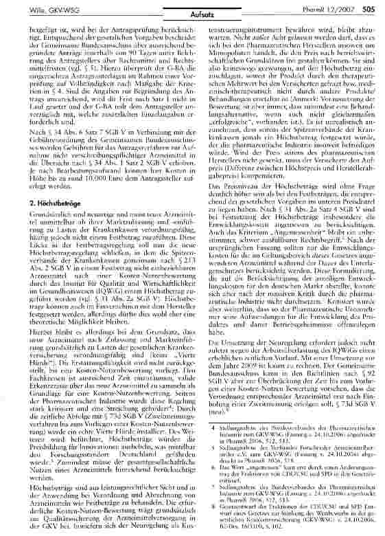 Vorschauseite 3: GKV-WSG: Umsetzungsstand in der Arzneimittelversorgung