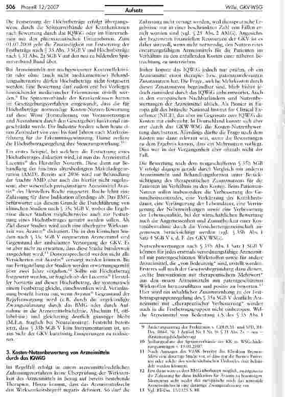 Vorschauseite 4: GKV-WSG: Umsetzungsstand in der Arzneimittelversorgung