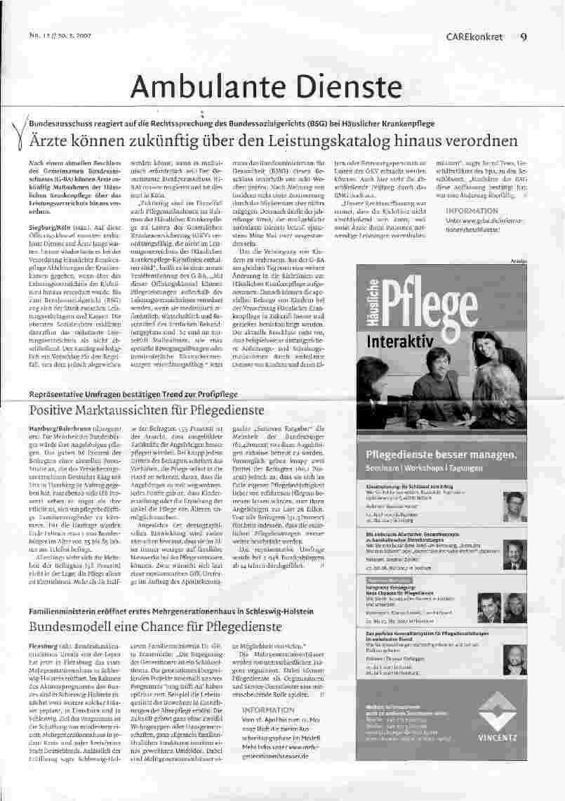 Vorschauseite 1: Ärzte können zukünftig über den Leistungskatalog hinaus verordnen