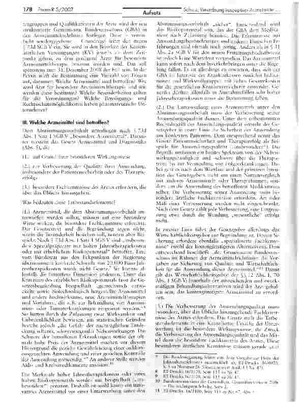 Vorschauseite 2: Die Verordnung innovativer Arzneimittel unter dem Regime des Arztes für besondere Arzneimitteltherapie