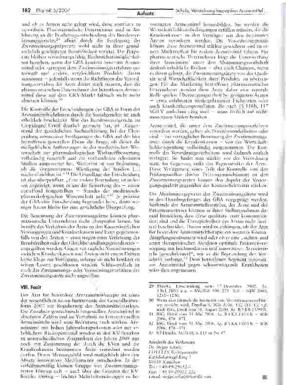 Vorschauseite 6: Die Verordnung innovativer Arzneimittel unter dem Regime des Arztes für besondere Arzneimitteltherapie