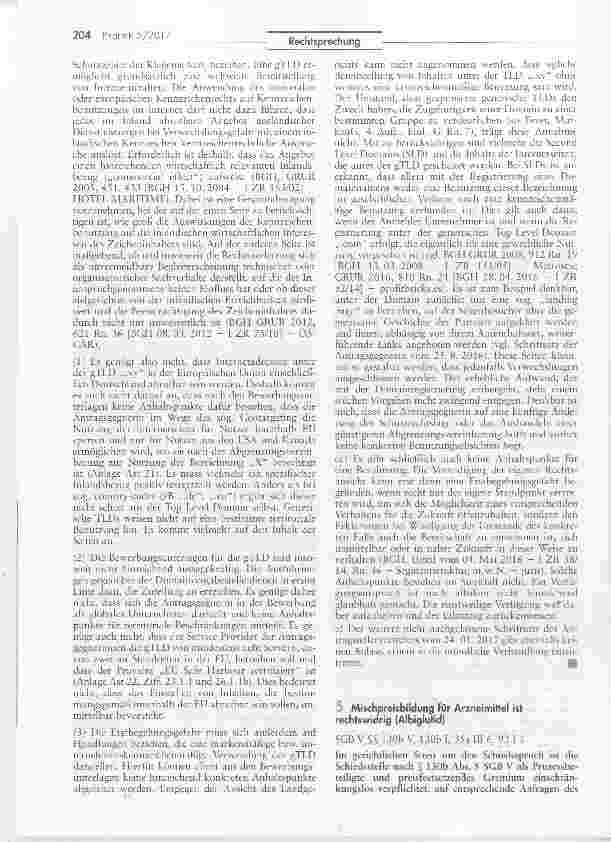 Vorschauseite 1: Mischpreisbildung für Arzneimittel ist rechtswidrig (Albiglutid)