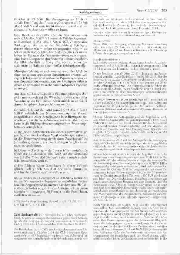 Vorschauseite 2: Mischpreisbildung für Arzneimittel ist rechtswidrig (Albiglutid)