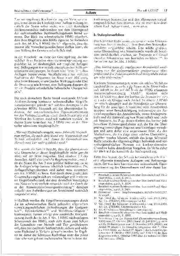Vorschauseite 4: Die Auslegung des Gefahrenbegriffs im Kontext arzneimittelrechtlicher Auflagen