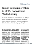 Vorschauseite 1: Keine Flucht aus der Pflege in NRW – doch oft fehlt Wertschätzung