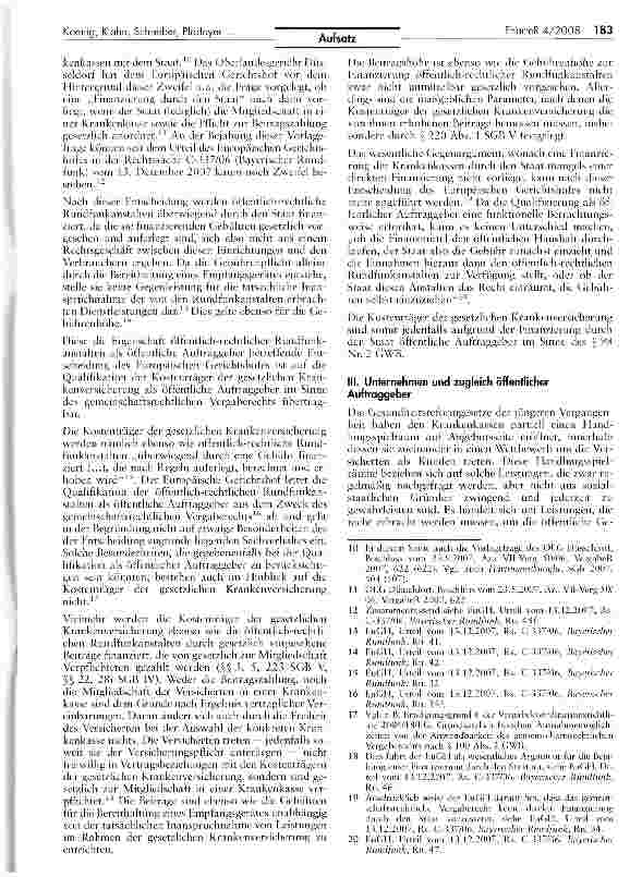 Vorschauseite 2: Plädoyer für die Durchführung von vergaberechtlichen Verfahren bei der Arzneimittelversorgung im Rahmen der gesetzlichen Krankenversicherung