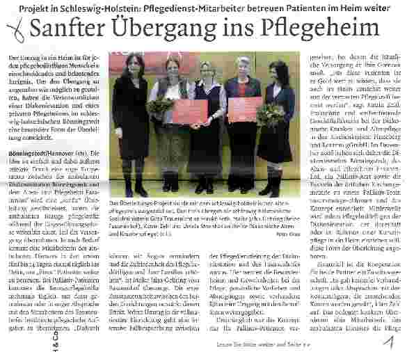 Vorschauseite 1: Sanfter Übergang ins Pflegeheim