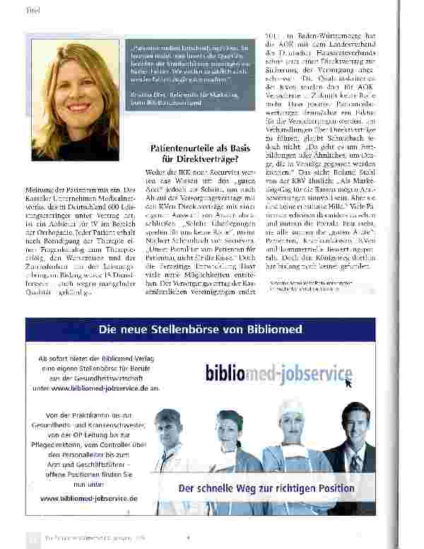 Vorschauseite 3: Was Patienten ihren Ärzten attestieren