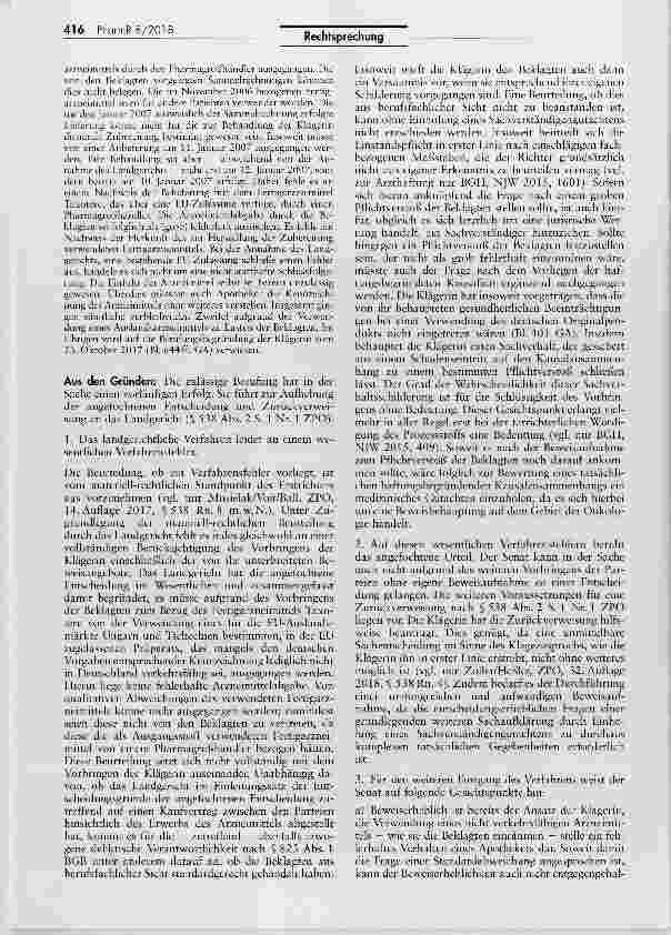 Vorschauseite 3: Schadensersatzansprüche wegen Behandlung mit einem in Deutschland nicht zugelassenen Medikament