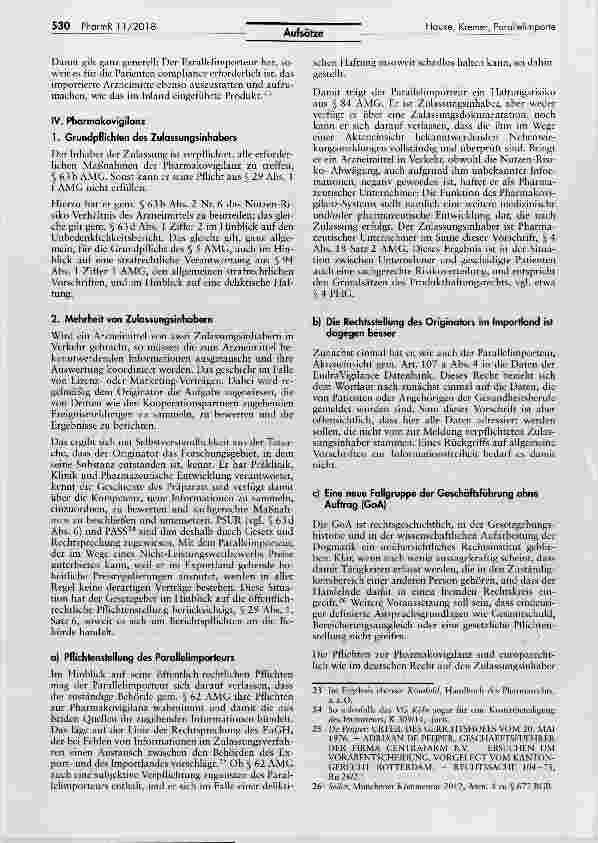 Vorschauseite 5: De Peijper revisited: Parallelimporte aus arzneimittelrechtlicher Sicht