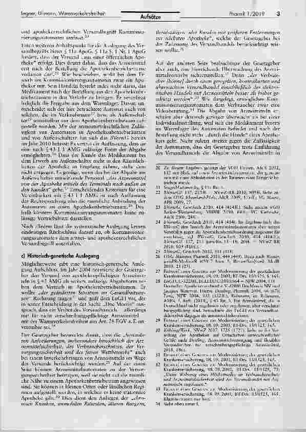 Vorschauseite 3: Das Betriebsverbot von Arzneimittelautomaten und seine Vereinbarkeit mitder Warenverkehrsfreiheit