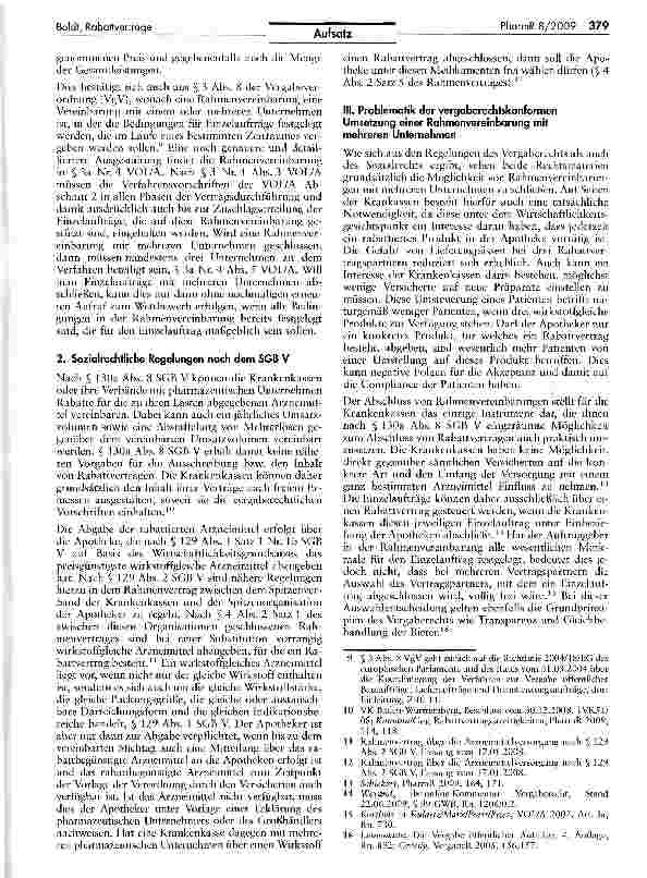 Vorschauseite 3: Rabattverträge — Sind Rahmenvereinbarungen zwischen Krankenkasse und mehreren pharmazeutischen Unternehmen unzulässig?
