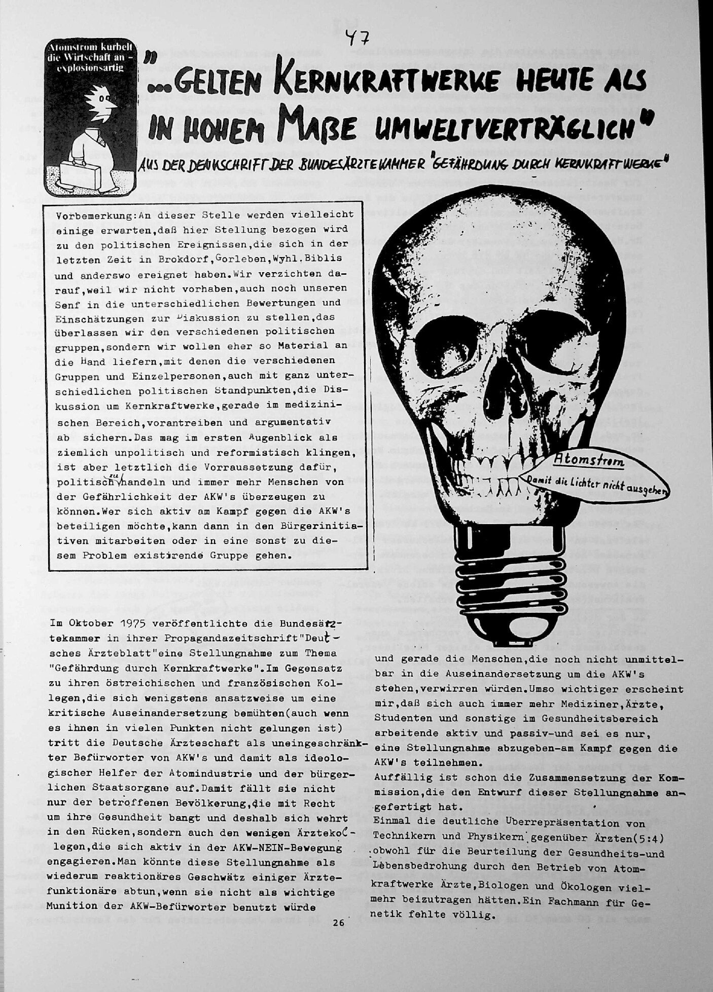Vorschau: Gefährdung durch Kernkraftwerke