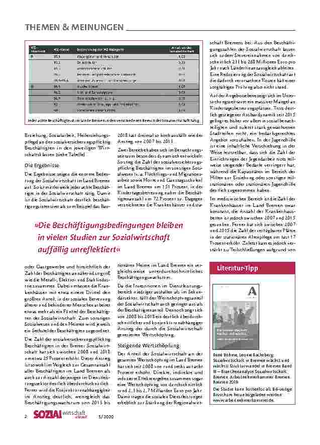 Vorschauseite 2: Sozialwirtschaft-Studie: Wachstumsgarant in schwierigem Fahrwasser
