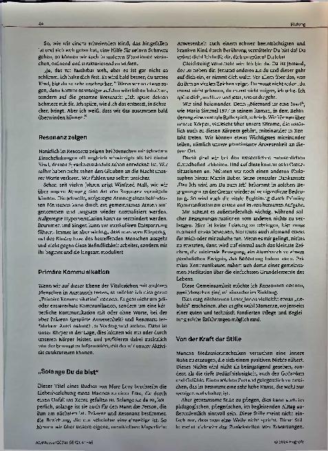 Vorschauseite 4: Primäre Kommunikation - Überlegungen zu einer basalen Verständigung