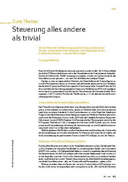 Vorschauseite 1: Steuerung alles andere als trivial