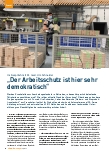 Vorschauseite 1: "Der Arbeitsschutz ist hier sehr demokratisch. "