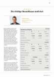 Vorschauseite 1: Die richtige Steuerklasse motiviert