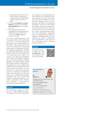Vorschauseite 4: Perioperativer Umgang mit Glucagon-like Peptide-1-Rezeptoragonisten bei elektiven Eingriffen. Ein wissenschaftlicher Kurzbeitrag