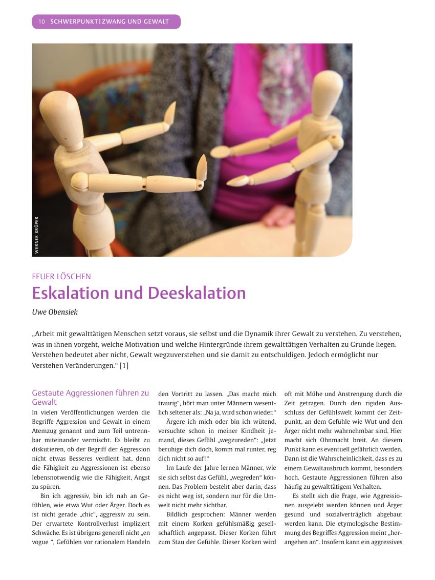 Vorschauseite 1: Eskalation und Deeskalation