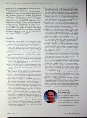 Vorschauseite 3: Palliative Care und Psyche - überraschend überlappend