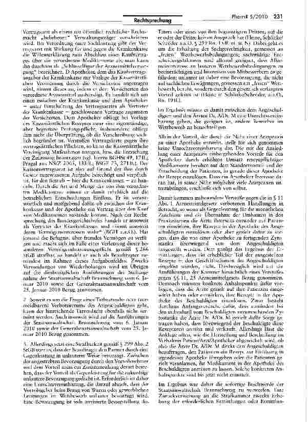 Vorschauseite 2: Zur Beauftragteneigenschaft des niedergelassenen Vertragsarztes gem. § 299 StGB