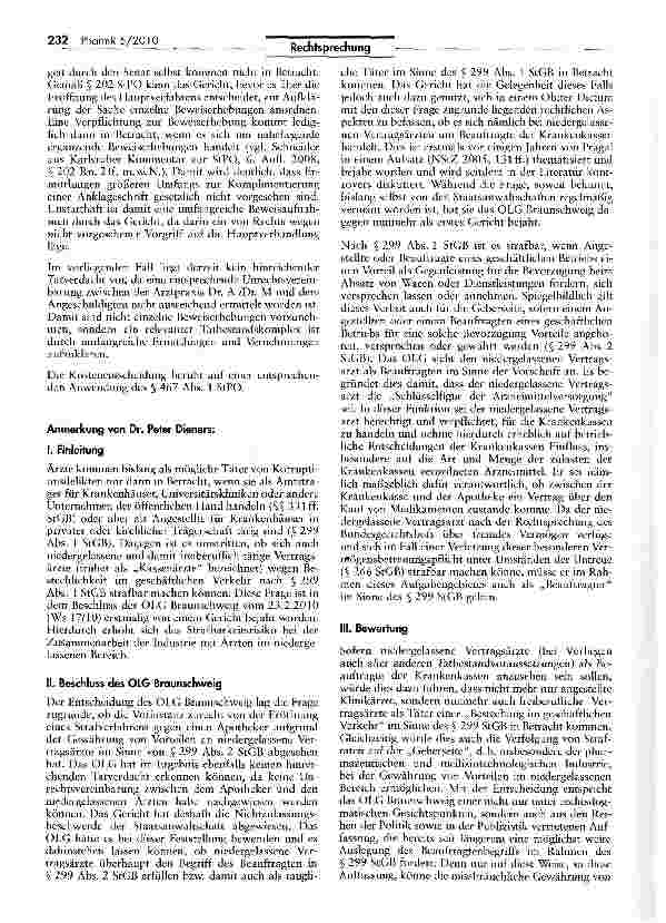 Vorschauseite 3: Zur Beauftragteneigenschaft des niedergelassenen Vertragsarztes gem. § 299 StGB