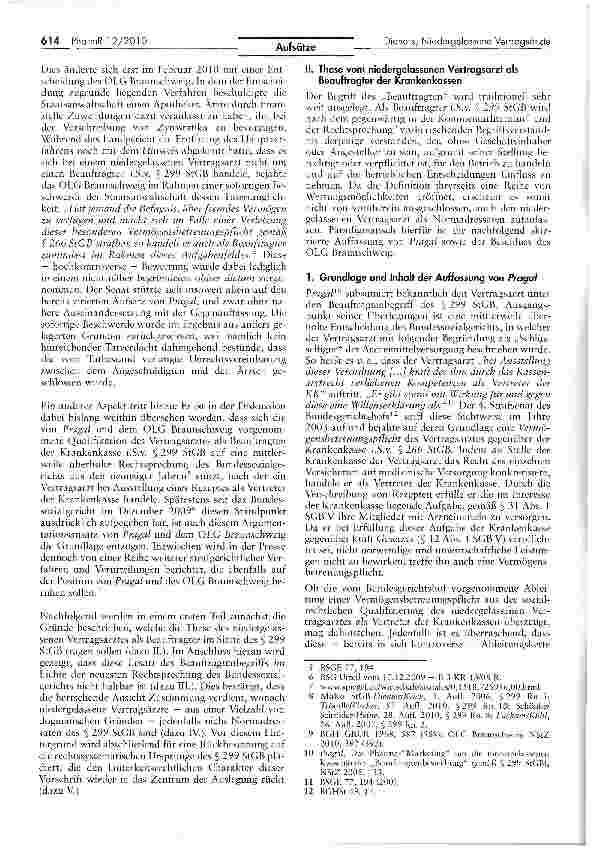 Vorschauseite 2: Niedergelassene Vertrggsärzte als „Beauftragte der Krankenkassen? -Von der Überdehnung eines Straftatbestandes