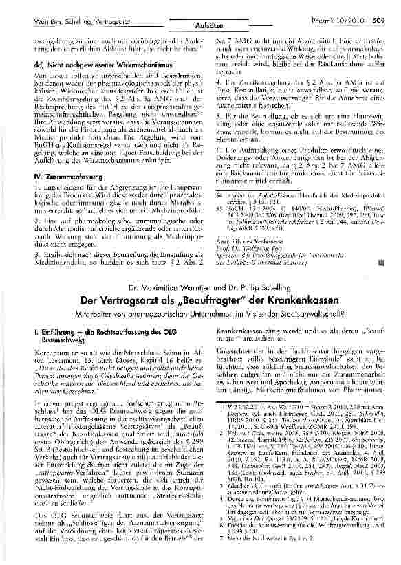Vorschauseite 1: Der Vertragsarzt als „Beauftragter der Krankenkassen