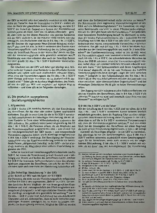 Vorschauseite 3: Gesetzliche oder private Krankenversicherung? Zu den Gestaltungsspielräumen des Einzelnen bei der Absicherung der gesundheitlichen Risiken.