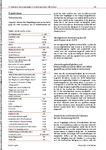 Vorschauseite 4: Die Umsetzung des klinischen Assessments durch Pflegefachpersonen in der Schweiz