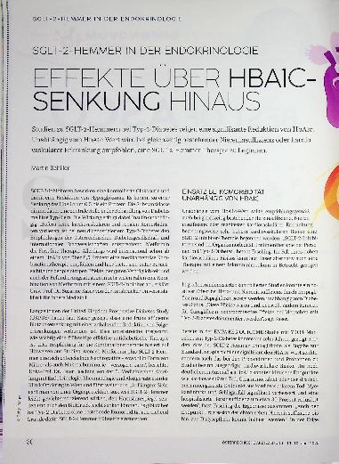 Vorschauseite 1: SGLT-2-Hemmer in der Endokrinologie Effekte über HBA1C-Senkung hinaus