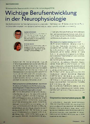 Vorschauseite 1: Wichtige Berufsentwicklung in der Neurophysiologie