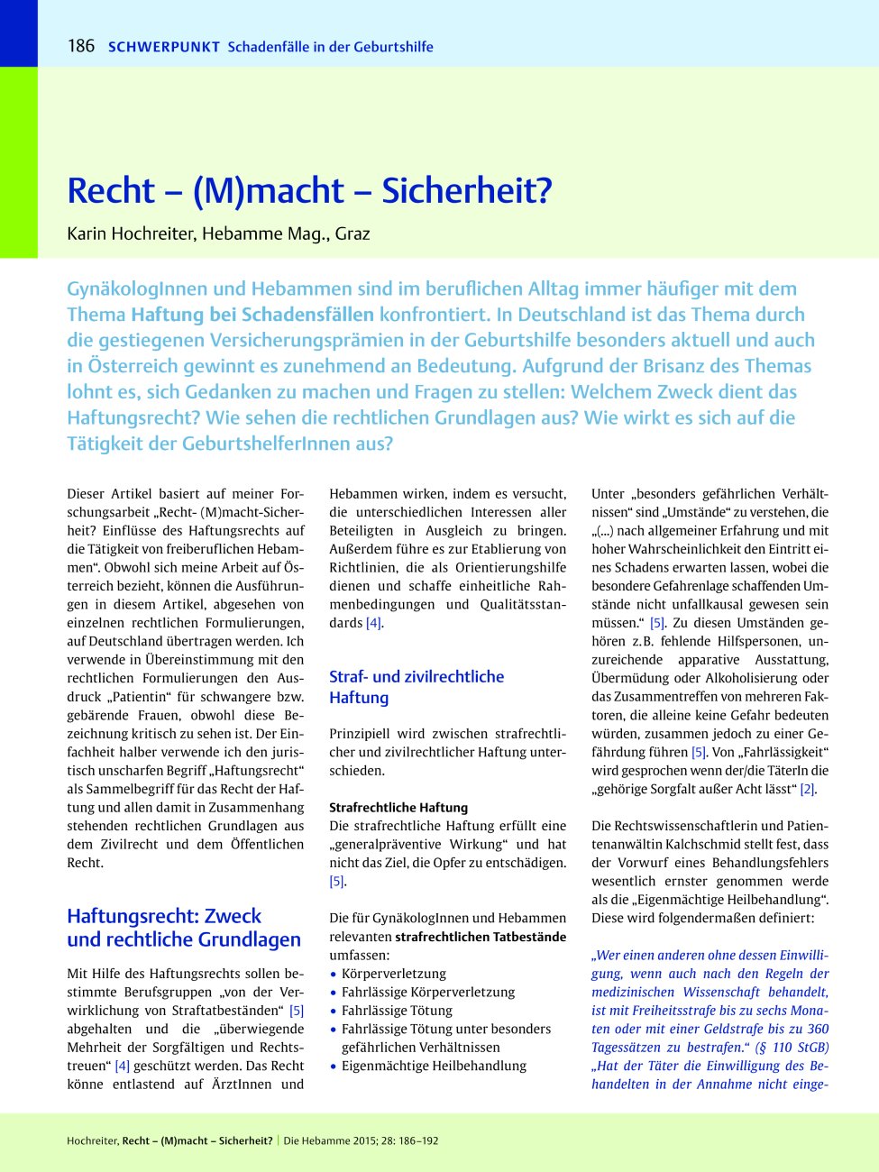 Vorschauseite 1: Recht? (M)macht? Sicherheit?