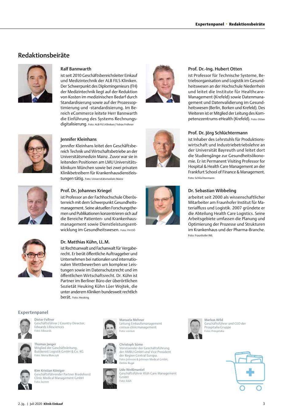 Vorschauseite 1: Redaktionsbeirat und Expertenpanel