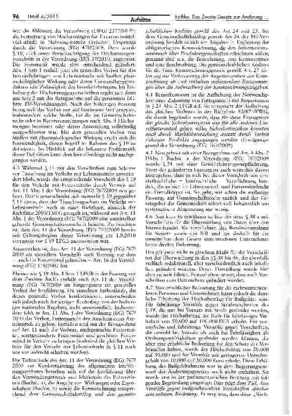 Vorschauseite 4: Das Zweite Gesetz zur Änderung des LFGB
