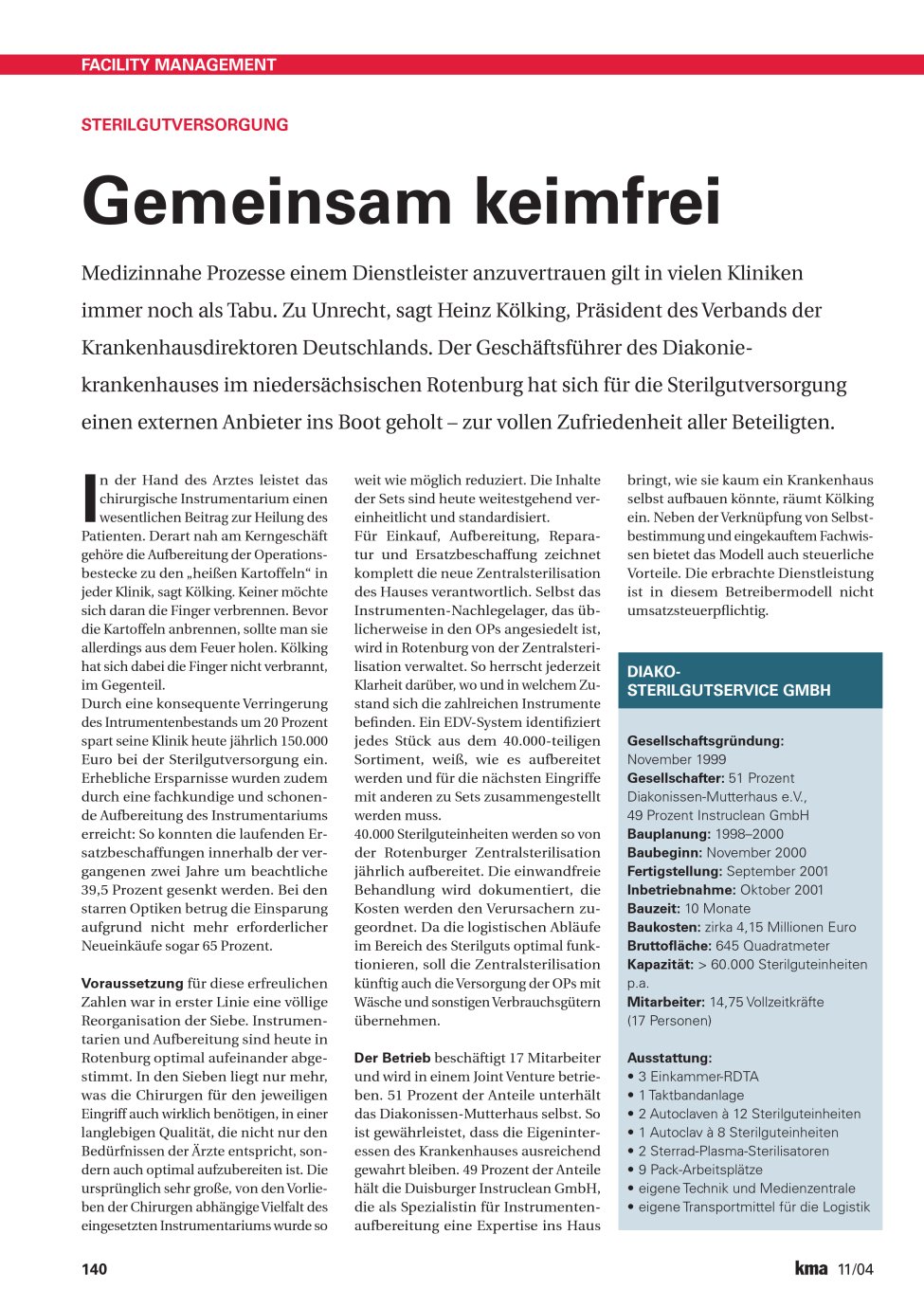 Vorschauseite 1: Gemeinsam keimfrei