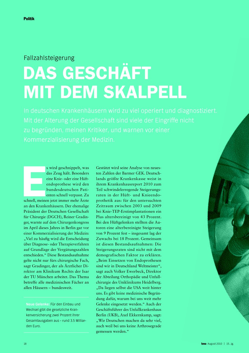 Vorschauseite 1: Das Geschäft mit dem Skalpell