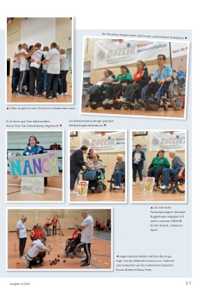 Vorschauseite 2: 20. Deutsche Boccia-Meisterschaften Krönender Abschluss und Staffelübergabe des bvkm an neuen Veranstalter