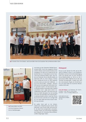 Vorschauseite 3: 20. Deutsche Boccia-Meisterschaften Krönender Abschluss und Staffelübergabe des bvkm an neuen Veranstalter