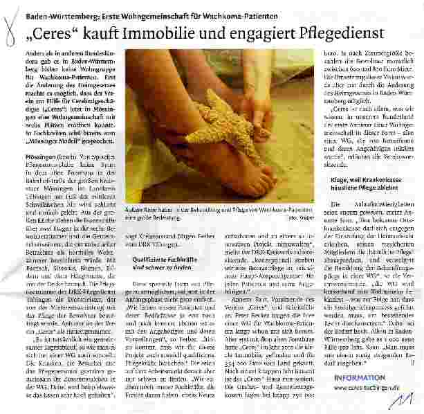 Vorschauseite 1: „Ceres kauft Immobilie und engagiert Pflegedienst