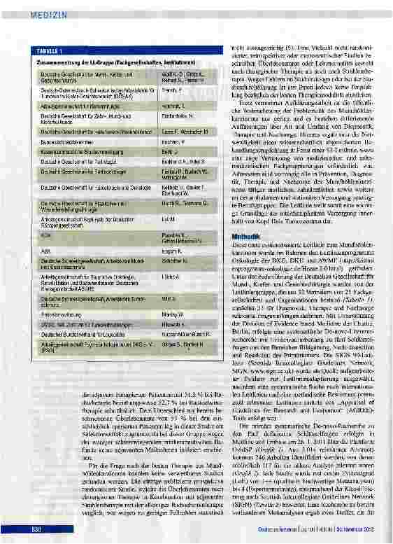 Vorschauseite 2: Diagnostik und Therapie des Mundhöhlenkarzinoms
