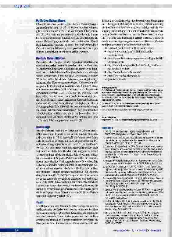 Vorschauseite 6: Diagnostik und Therapie des Mundhöhlenkarzinoms